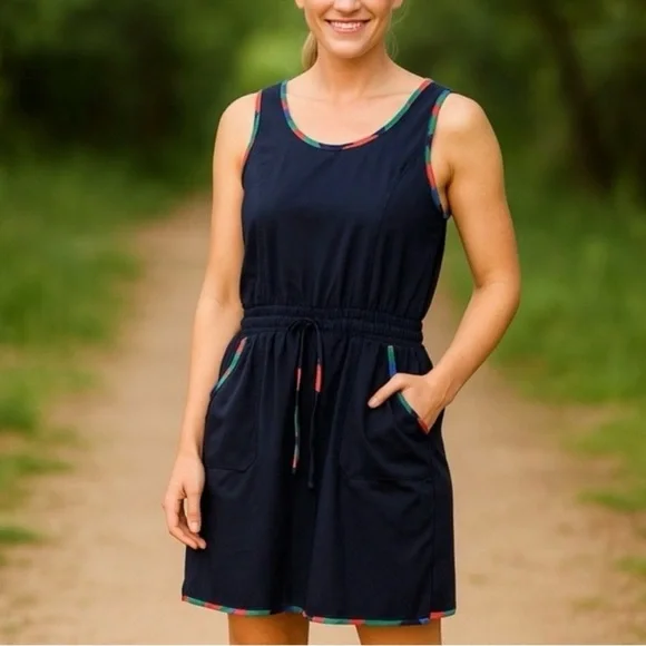 Black Active Dress with Multicolor Accents - Picture 1 of 8